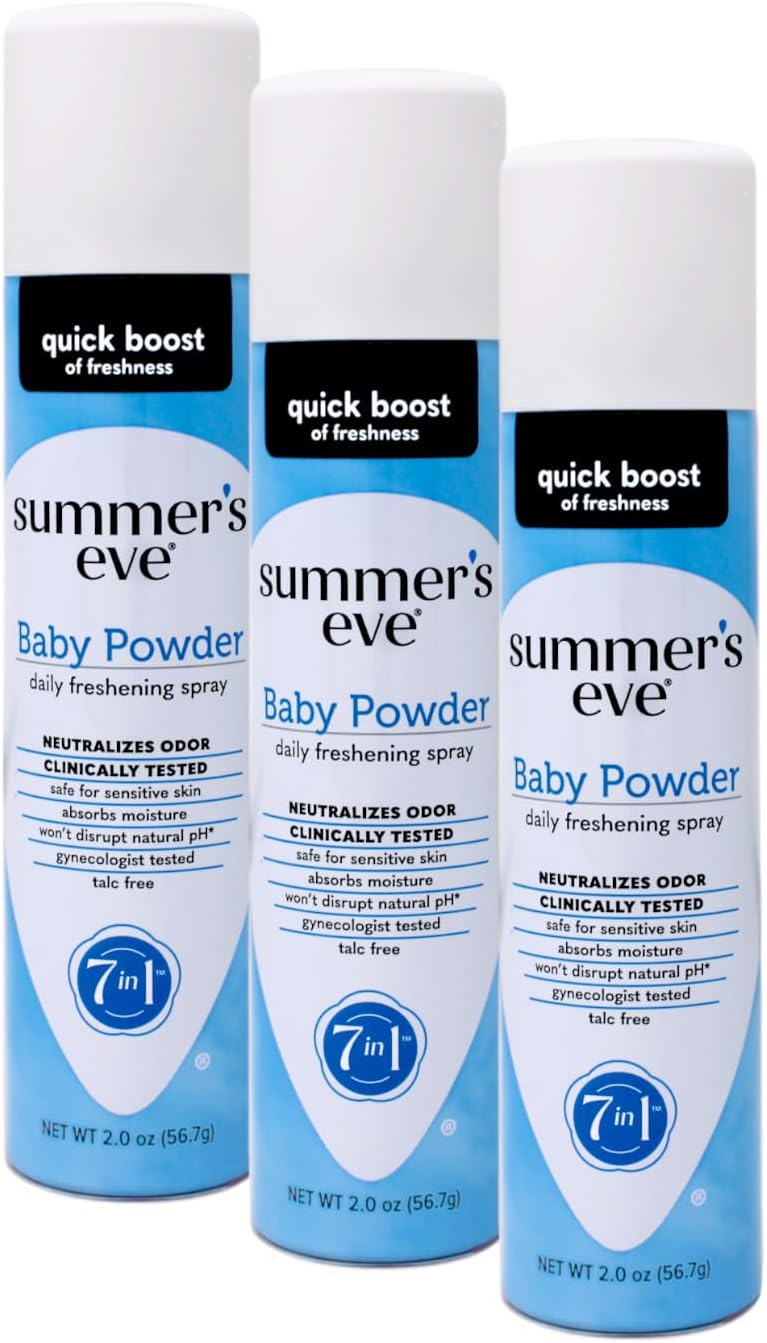 Baby Powder Freshening Deodorant Spray, 2 Oz (Pack of 3)
