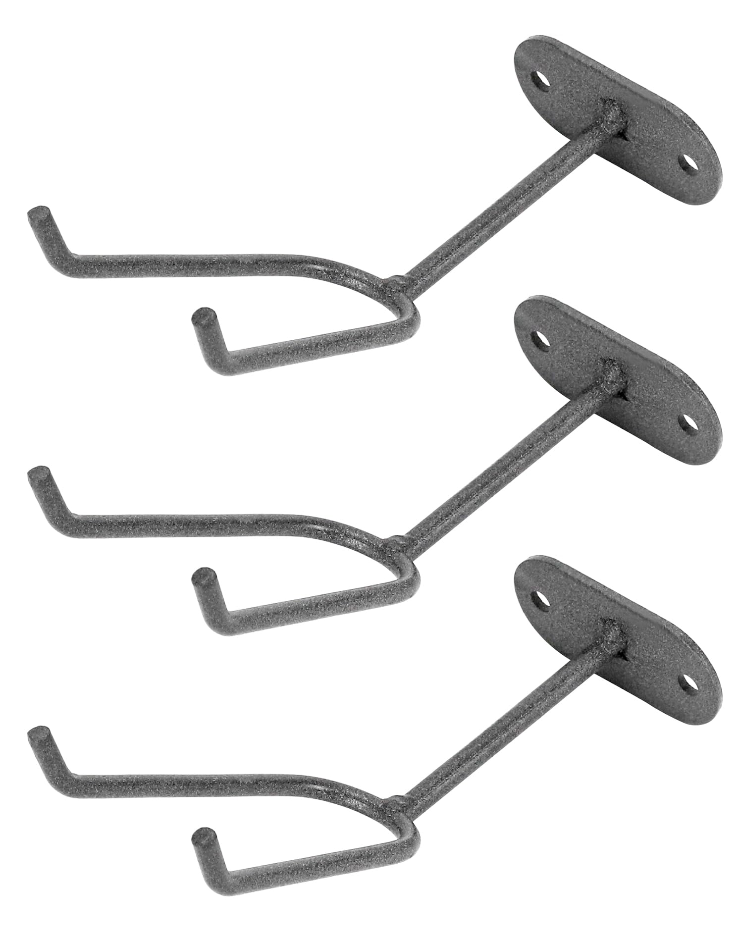 QWORK Heavy Duty Wall Mount Gravity Feed Spray Gun Holder Compatible with Most Paint Spray Guns Ideal for Spray Booths and Workstations 3 Pcs, QS31413