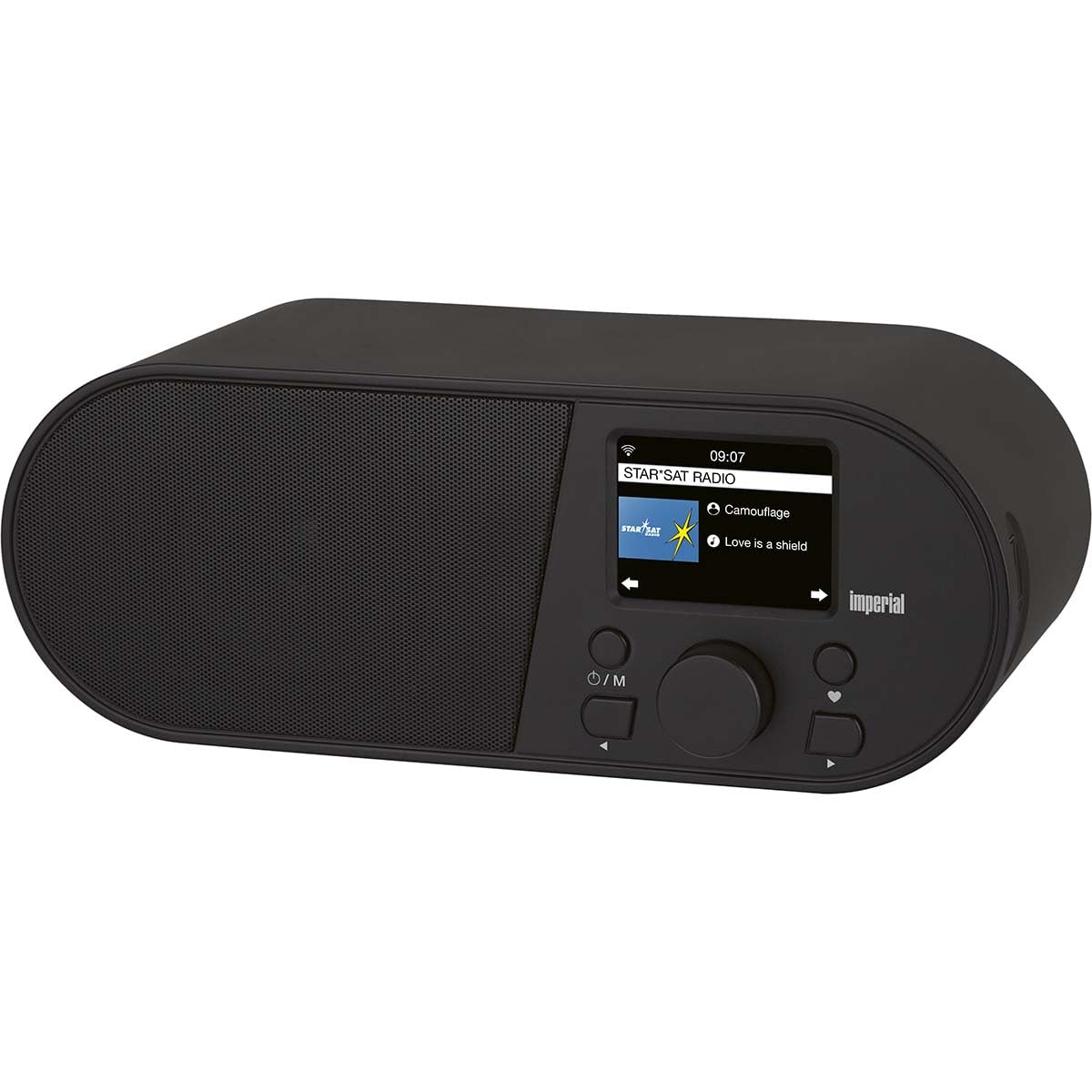 Imperial i105 | Radio Internet avec Wi-FI | Lecteur multimédia | USB | DLNA | Écran Couleur | Fonction réveil | Contrôle Via Application | Noir