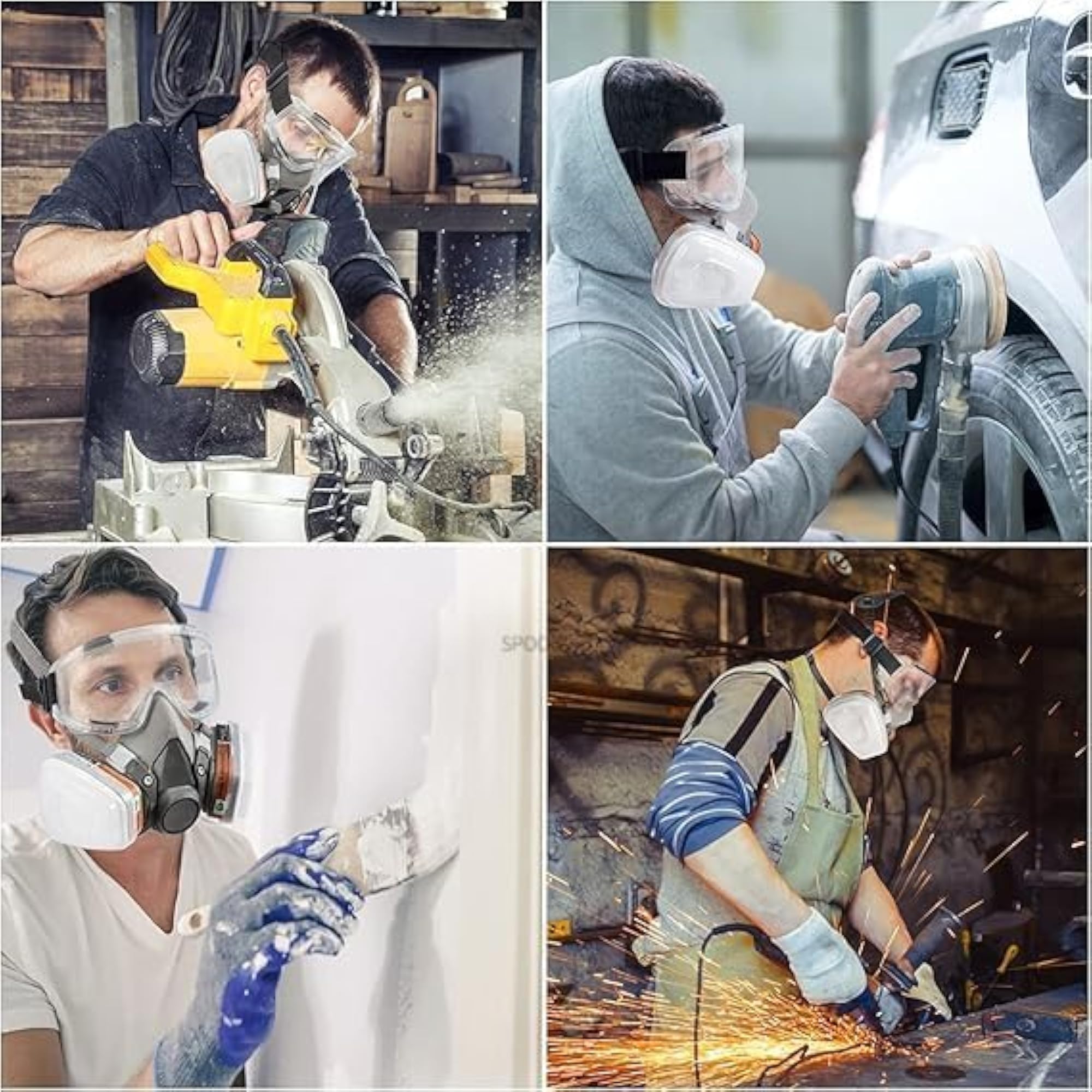 Reusable Respirator Gas Mask Face Cover with Filters
