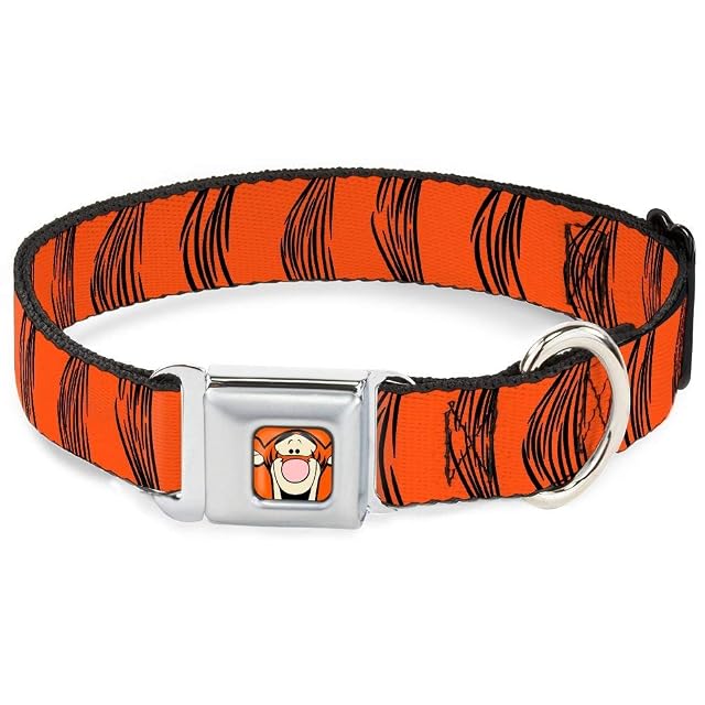 Buckle Down DC-WDY282-WL DYHY - Collar para Perro con Cierre de Rostro de Tigre (tamaño Grande), 45,7-81,2 cm