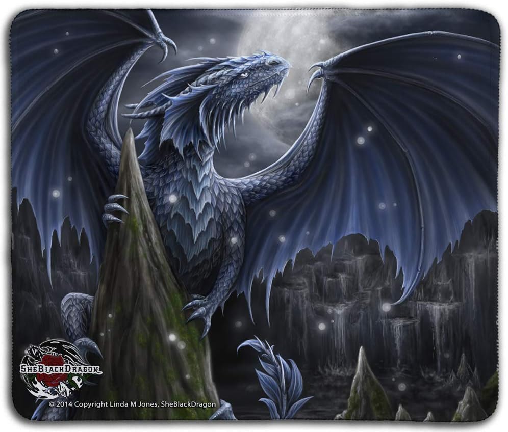 Blue Moon Dragon PC – Gaming Mouse Pad 13x11” (13+)