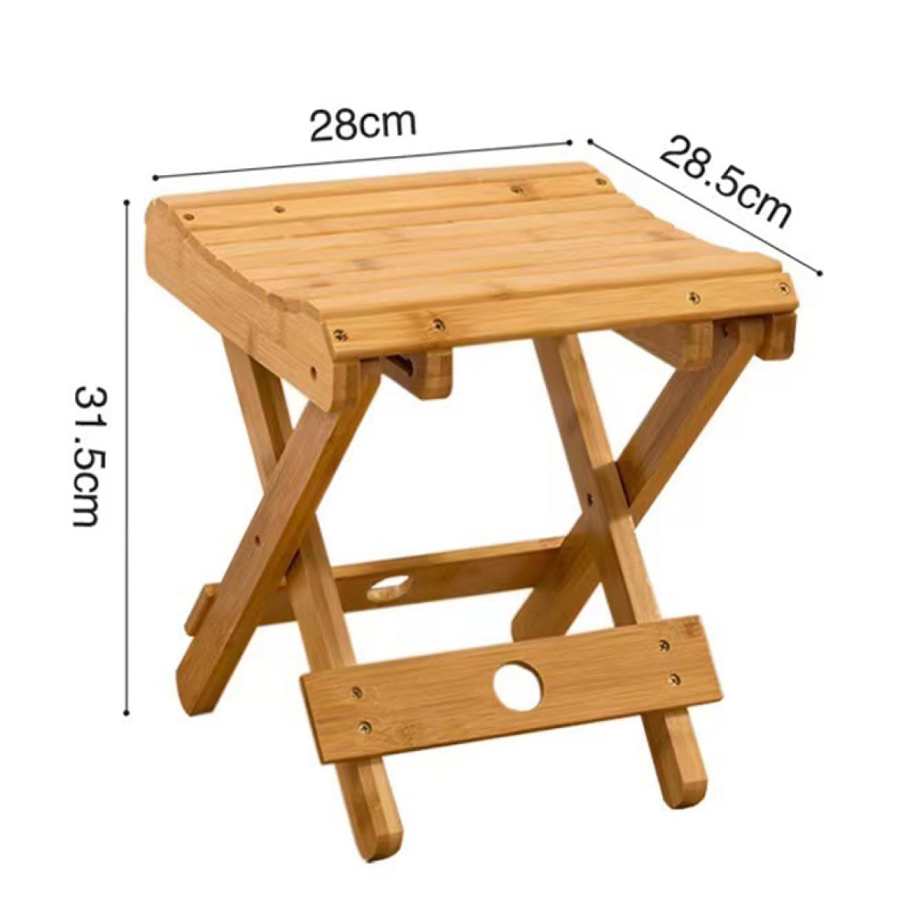 折りたたみ椅子 木製スツール Oak Village｜PICO＆折りたたみスツール［ナチュラル・天然木
