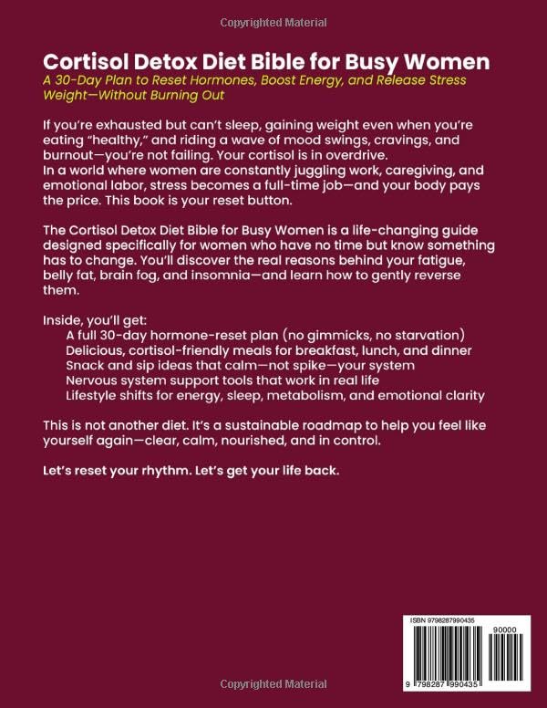 Cortisol Detox Diet Bible for Busy Women: A 30-Day Food and Lifestyle Plan to Support Hormone Balance, Reduce Stress, and Improve Energy Naturally - Image 2