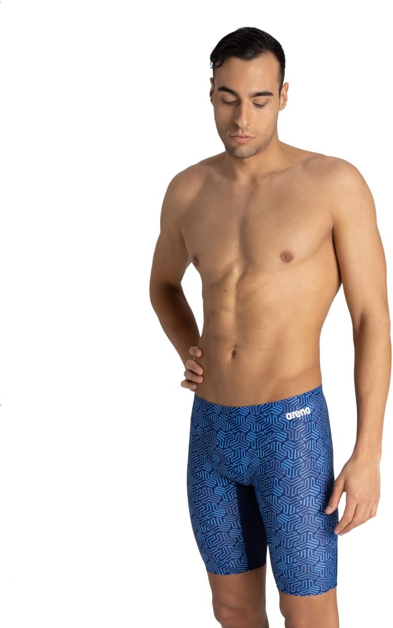 ARENA Men's Competitive Swim Training Bathing Suit for Men Chlorine Resistant UV Protection Low Drag Athletic Jammers
