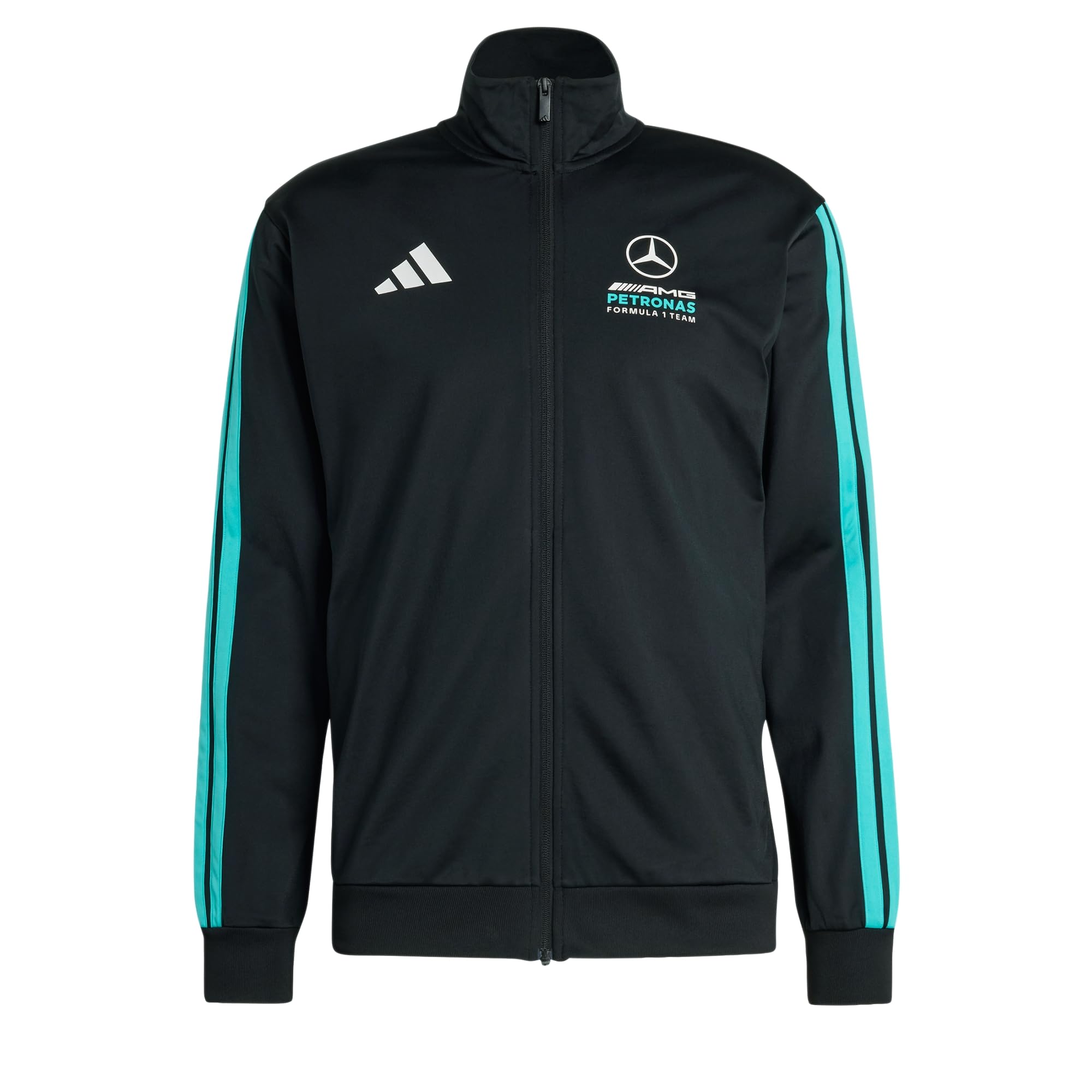 adidas Men's Mercedes - AMG Petronas Formula 1 Team DNA Track TOP, Black/semi Mint Rush, S
