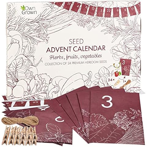 Seeds Advent Calendar 2022 Adults: Beautiful Garden Advent Calendar - Herb Seeds, Fruits, Vegetable Seeds - Gardening Advent Calendar 2022 Women, Men - Plant Seeds Christmas Calendar Adults OwnGrown Cover