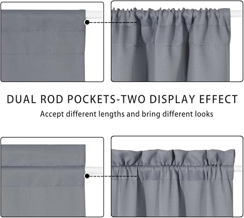 Miniatura 10 de PANOVOUS Cortinas pequeñas para ventana de puerta delantera, Navidad, panel de cortina opaca para puerta francesa para privacidad, cortina de puerta