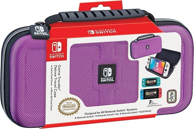 Image of Game Traveler R.D.S. INDUSTRIES, INC Deluxe Licensed Travel Case Designed for Nintendo Switch, Lite, OLED, Purple (NNS40SN)