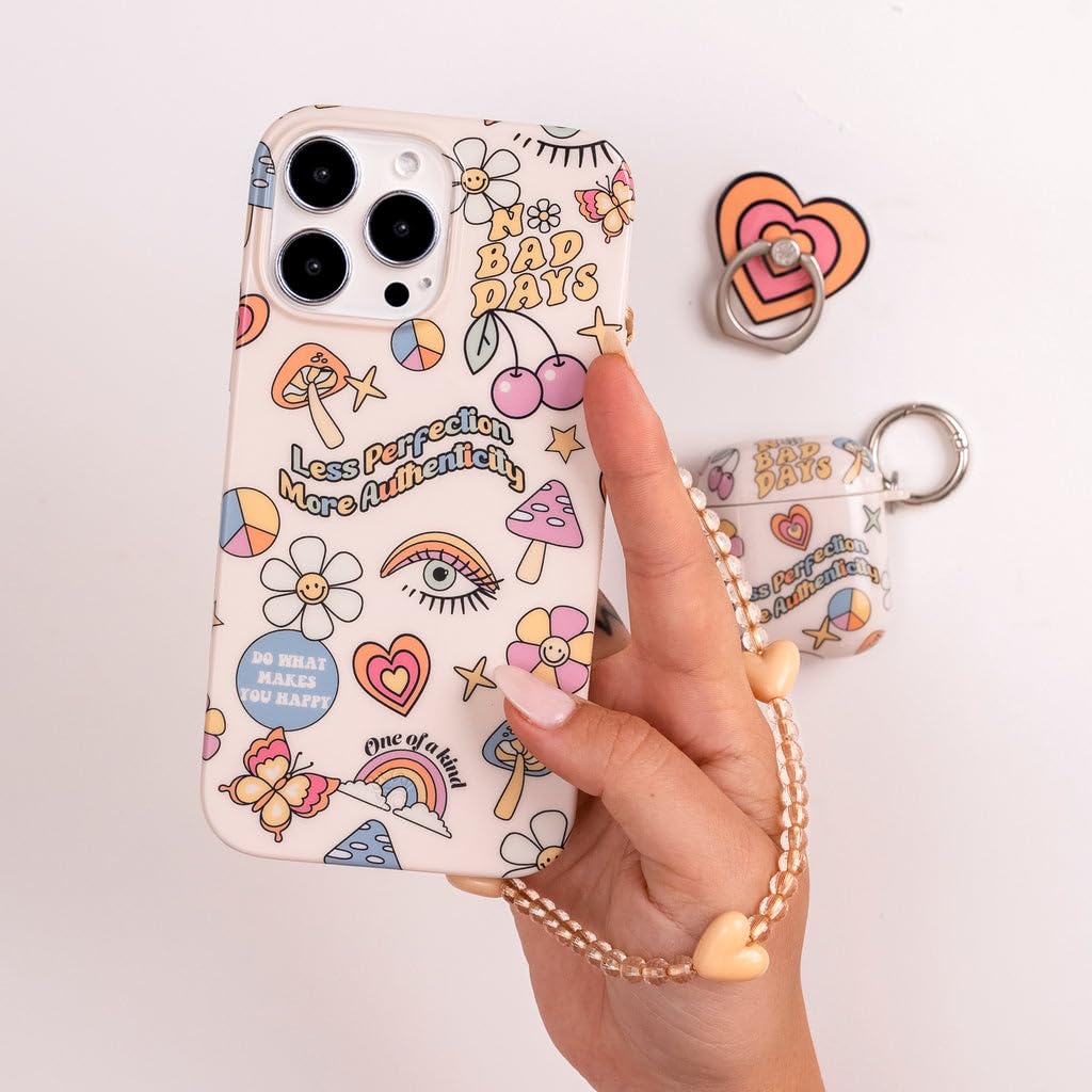 VELVET CAVIAR Phone Charm Wrist Strap - Cute Beaded Cellphone Wristlet - Lanyard Accessory for Women - Fits all Phone Cases including iPhone 15 Pro Max / 14 Pro Max / 13 Pro Max / 12 (Nude Heart)