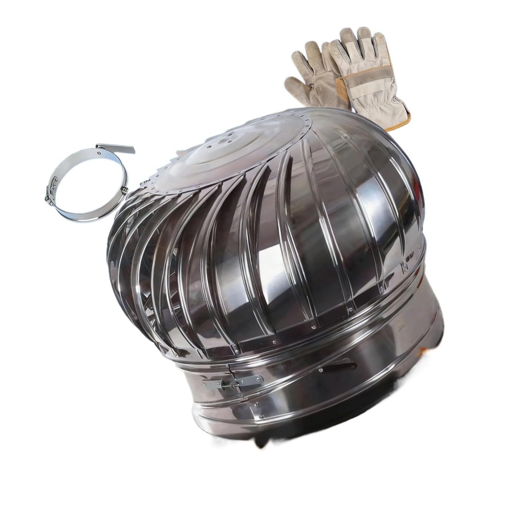 Shiketong One Color 201 Stainless Steel Rotating Chimney Cap(9.8")
