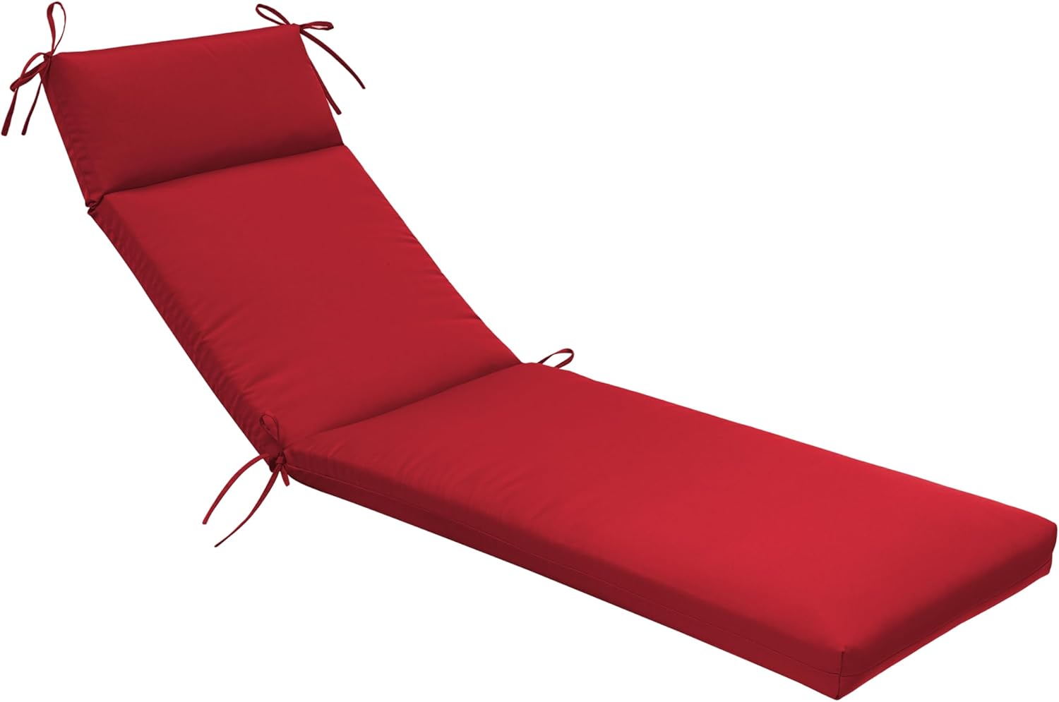 QILLOWAY Outdoor Chaise Lounge Cushion,All Weather High-Density Foam Recliner Chairs Replacement Cushions,Red.