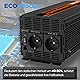 EDECOA Wechselrichter 2500w Reiner Sinus Spannungswandler 12v 230v LCD 2X USB und Fernbedienung wandler 2500w und kurzfristige Spitze 5000w Inverter