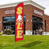 Deroro Sale Feather Flags Swooper Signs Advertising Banner for Business, Outdoor Windless Flags Repl