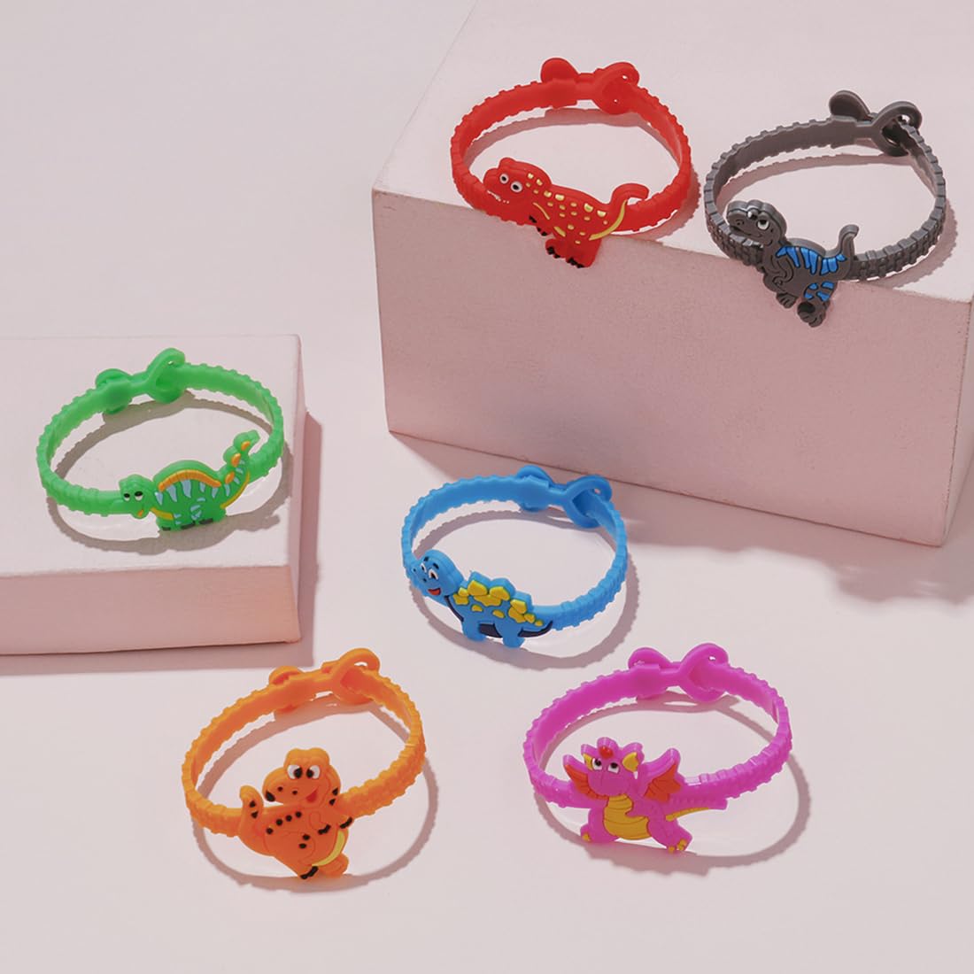 Pack De 3 Pulseras Madre-hijo/a - Motivo Dinosaurio Y Huevo, Ajustables, Regalo Para El Primer Día De Colegio