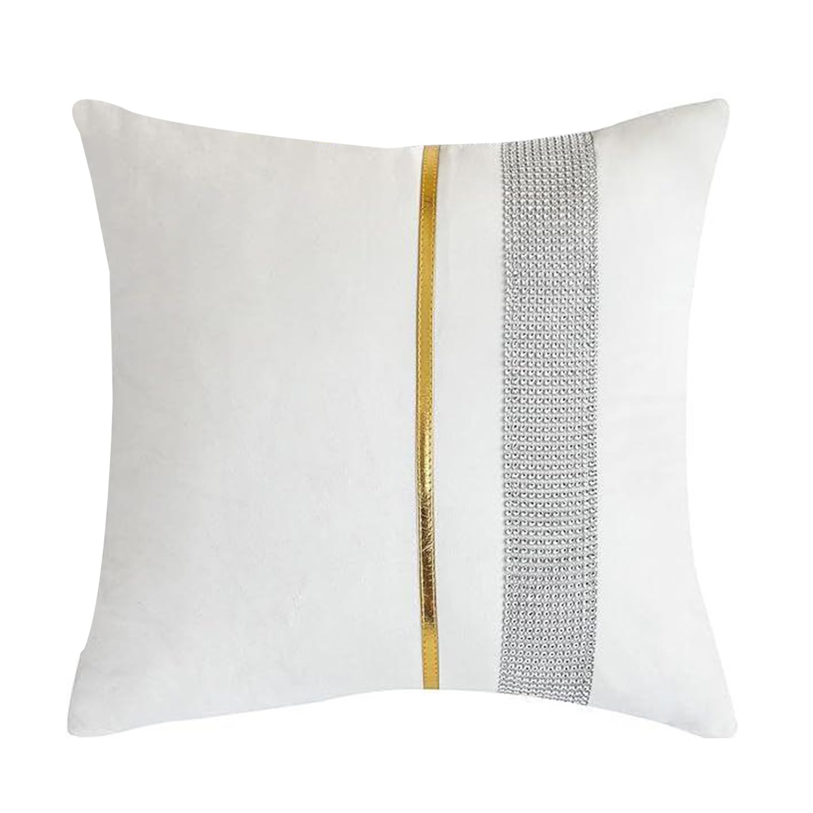 Velvets Throw Pillow Cover Elegant Stone Decoration Zippers and Sturdy Fabric for Living Room Velvets Pillowcase Set