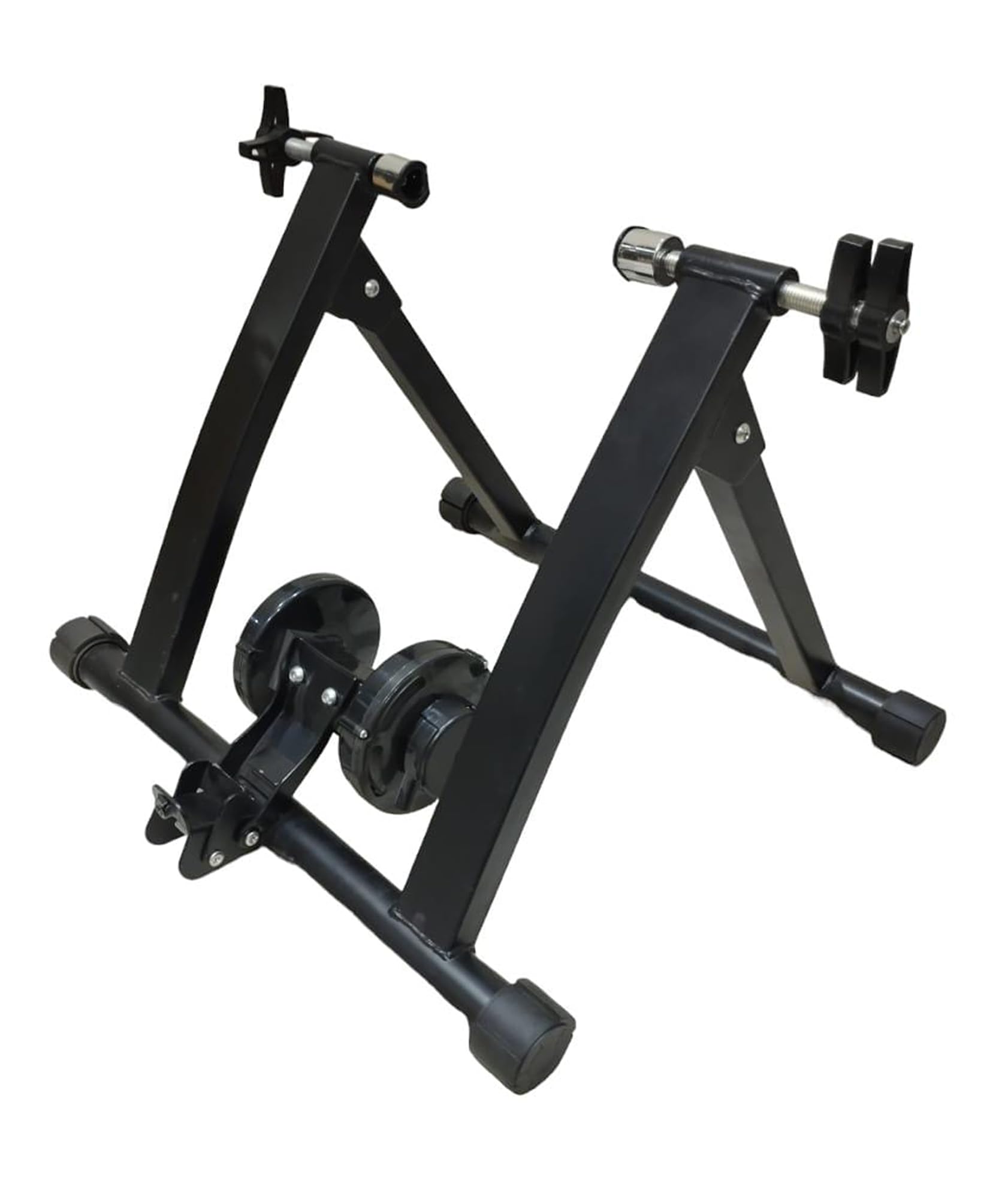 XPEDITION XPERTS Bike Trainer Stand Indoor Bicycle Exercise Magnetic Steel Stand with 7 Levels Resistance Noise Reduction Wheel for Road Bike Mountain Bikes 26"-28" inch Wheel (CL-3429)