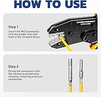 Vista 8 de haisstronica - Herramienta de crimpado para conectores solares - Herramienta de crimpado de alambre de trinquete AWG 14 12 10