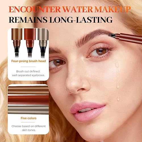 Miniatura 3 de Microblading - Lápices de cejas para mujer, 2026 actualizados, impermeables, 3D, microblading, lápiz de cejas de punta fina para maquillaje de cejas