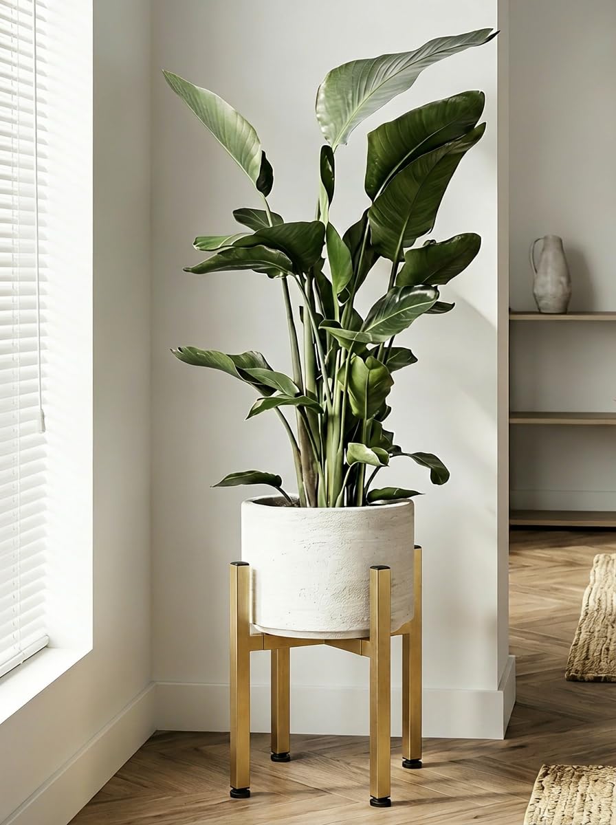 Support plantes pour sol irrégulier avec pieds de nivellement pour pot instable
