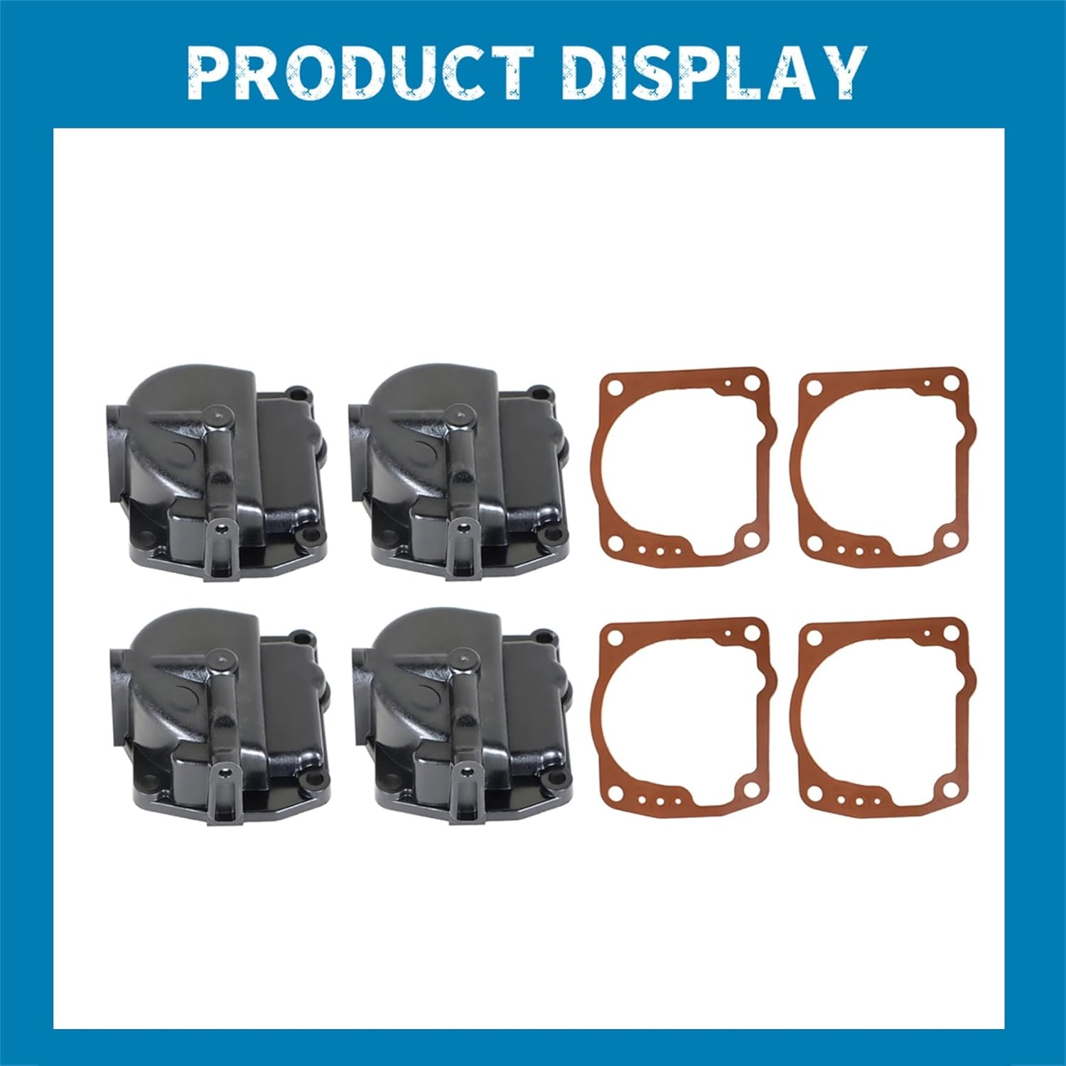 Silscvtt 4 Pcs Carburetor Float Chamber Carb Bowl with Gasket Replacement for Johnson Evinrude 90-175hp 0433000
