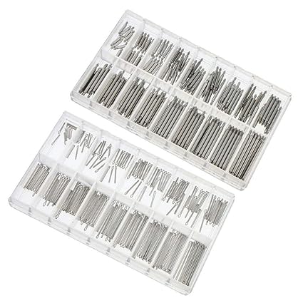 ELECTROPRIME 360pcs Watch Band Stainless Steel Link Pins with Storage Organizer