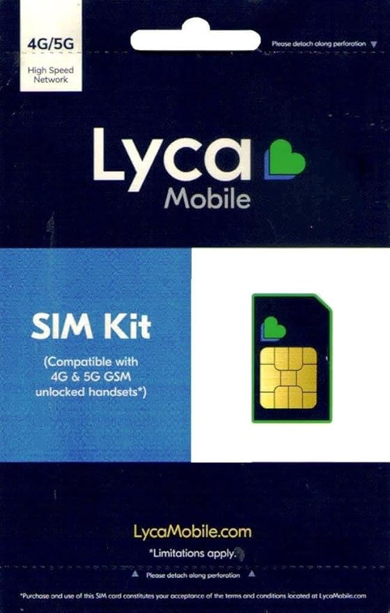 Lyca LycaMobile USA SIM Unlimited Calling to India/USA & 60GB Data Only for USA Will not Work in