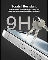 Vista 3 de Belkin ScreenForce TemperedGlass Treated Screen Protector for iPhone 16, 15 and 14 Pro - Slim & Scratch-Resistant - Includes Easy Align Tray for