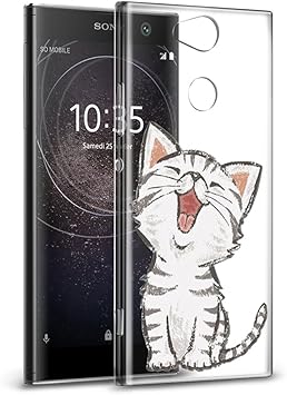 Coque Sony Xperia XA2, Eouine Etui en Silicone 3D Transparente avec Motif  Fantaisie Peinture [Anti Choc] Housse de Protection Coque pour Téléphone Sony  Xperia XA2-5.2 Pouces (Chat Souriant) : Amazon.fr: High-Tech