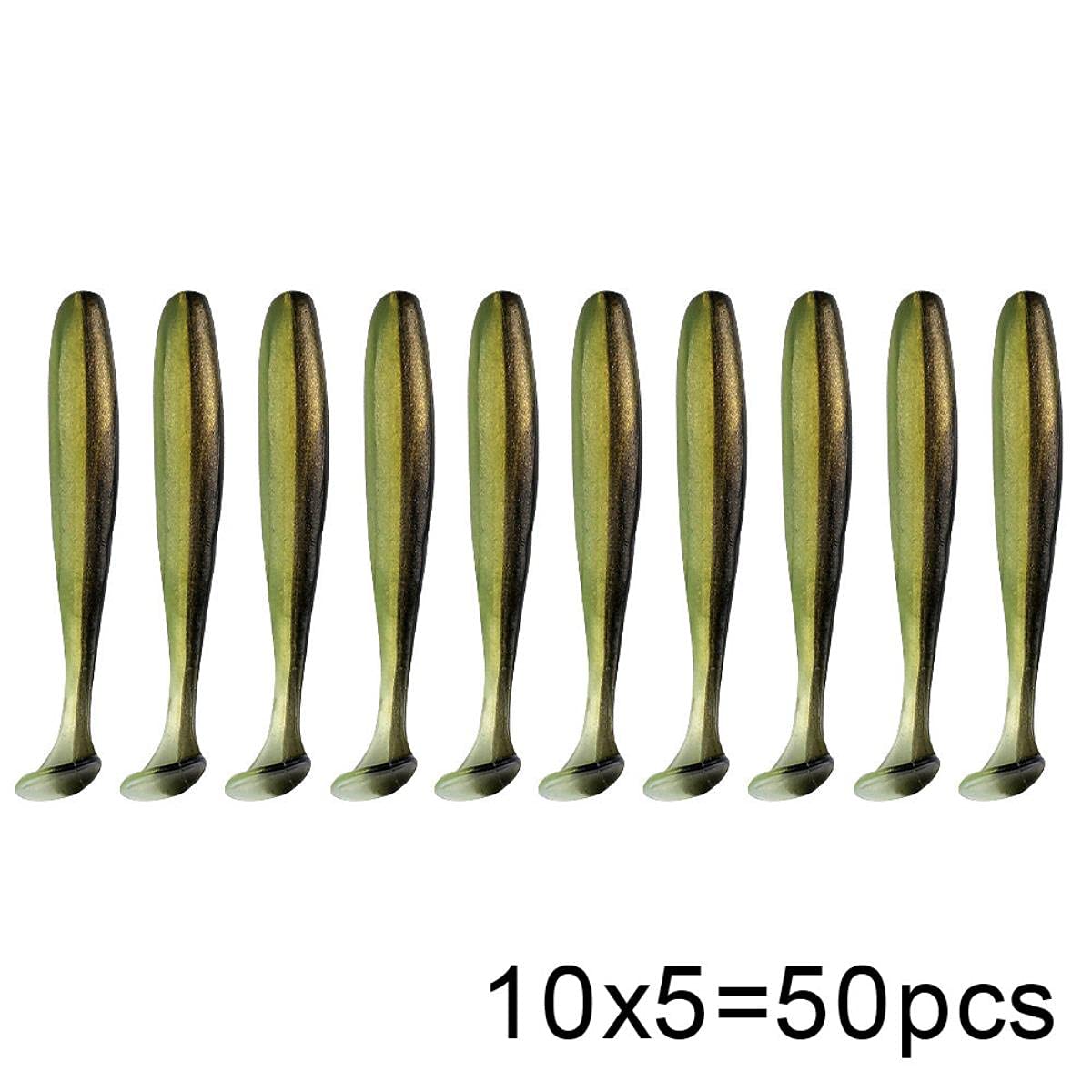 50 Pcs/Lot 7cm 10cm Leurre Doux Shad Wobbler Appât en Silicone Ver De Mer Streamer Silicone Leurre Spinnerbait Accessoires-50 pcs, Chine, 50 pcs 10 cm