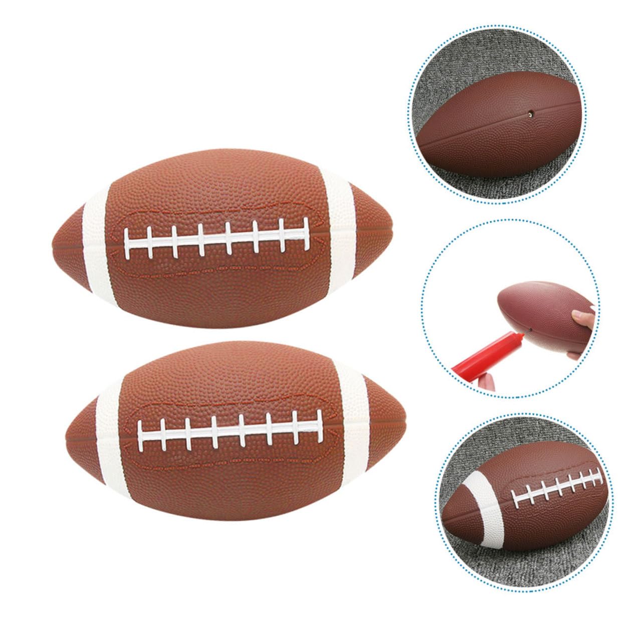 Toddmomy 2 pièces Ballon de Rugby Gonflable Junior Sûr et Doux Ballon Entraînement pour Garçon Fille Éducatif pour Entraînement et Jeu Équipe