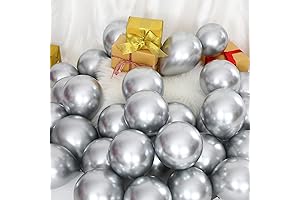 5 Inch Chrome Balloons - Metallic Gold - 100 Pack Decorative Chrome Latex Balloon