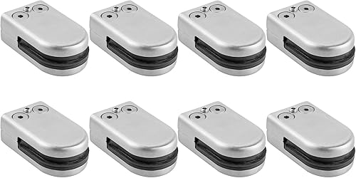 Kamtop Abrazadera de vidrio, abrazadera redonda de vidrio de 0.236 a 0.276 pulgadas, soporte ajustable, abrazaderas de acero inoxidable 304, parte