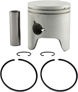 Asaki Piston Kit 6H4-11631-01 Std with 2 Piston Ring Compatible with Yamaha Outboard 40hp 50hp 3 Cyl