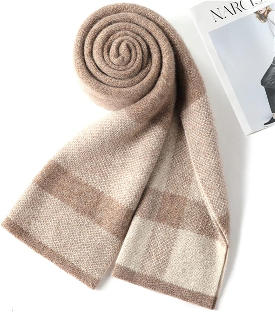 JSEIAJB Men's Scarf Plaid Casual Business Autumn and Winter Thickening and Warm Matching Single Product