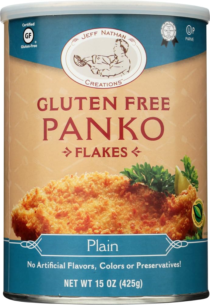 CheffJeff Nathan Creations, Gourmet Panko Plain Gluten Free, 15 Ounce (2 Pack)