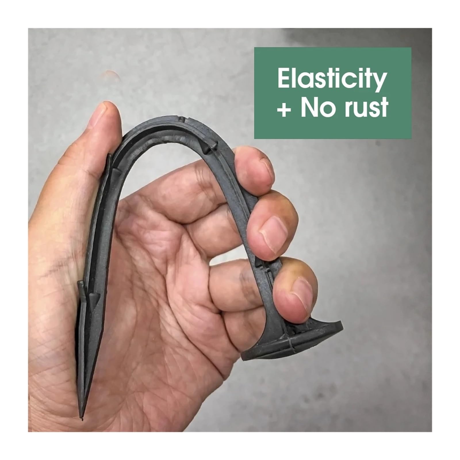 100 Pezzi di picchetti for Giardinaggio con Inserimento Punte Ancoraggio al Terreno, Chiodi for Erba, for Fissare teloni for Tende, Telo Repellente for per Fissaggio(Black,25cm)
