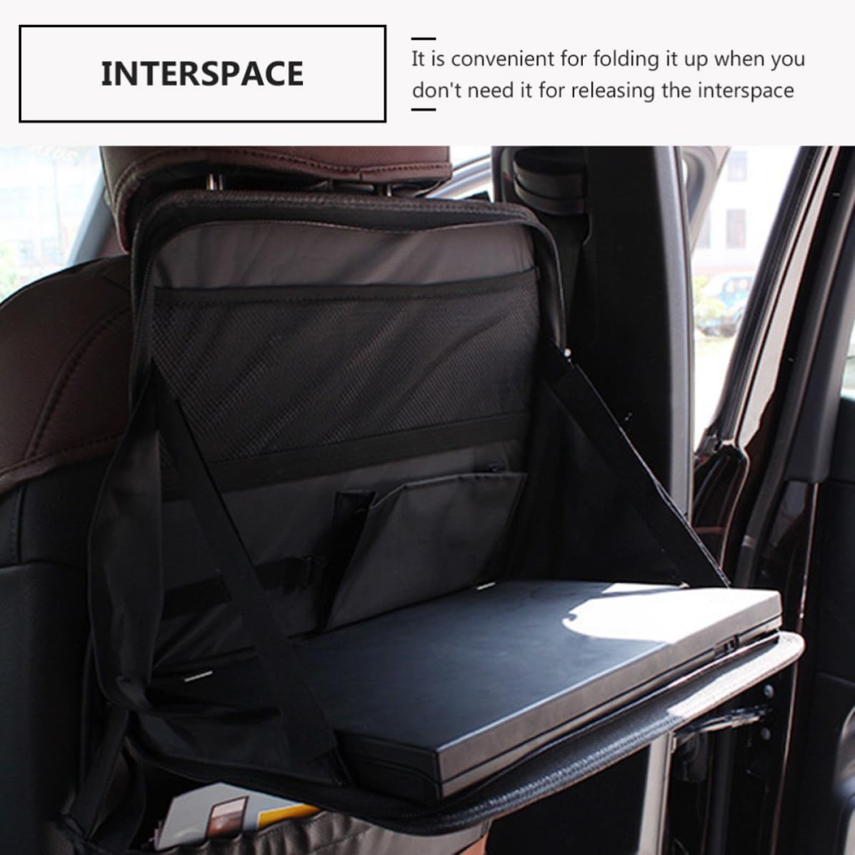 NUOBESTY Car Laptop Holder Foldable Oxford Cloth Table for Car Seat Work image 4