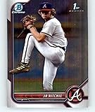 2022 Bowman Chrome Draft #BDC-126 JR Ritchie Atlanta Braves RC Rookie MLB Baseball Trading Card
