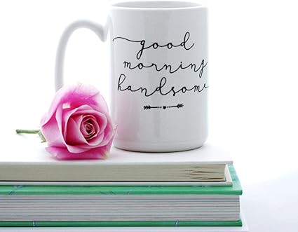 NA Buongiorno Bella Tazza. Tazza tipografica con Lettere. Idea Regalo di  San Valentino per Lui