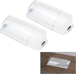Daisypower Air Vent Deflector,For Air Conditioner System Vent Diverter and Heat Redirector,Adjustable 10" to 14" Vent Deflector for for Floor Vents,Sidewall,and Ceiling Registers,2 Pack