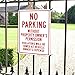 No Parking Without Property Owner's Permission Sign, 10x14 Inches, Rust Free .040 Aluminum, Fade Resistant, Made in USA