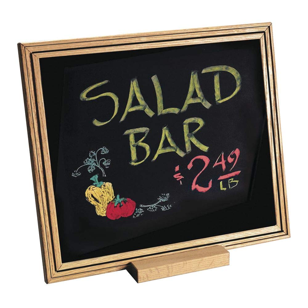 Chalkboard Black Single-Sided - 11" L x 7" H by HUBERT – 11"W x 7"H, Chalkboard, Black