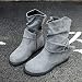 ZODOF Botas Altas De Ante Vintage Botines Planos De Las Mujeres del...