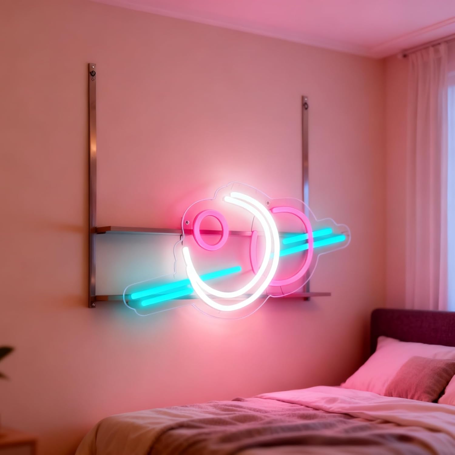 Sun Moon Neon Sign for Wall Decor Light Up Letters Business Led Sign Cute Birthday Party Gifts Led Decorative Night Signs Room Decorations Girls’ Birthday Party Signs for Home Bedroom Dorm