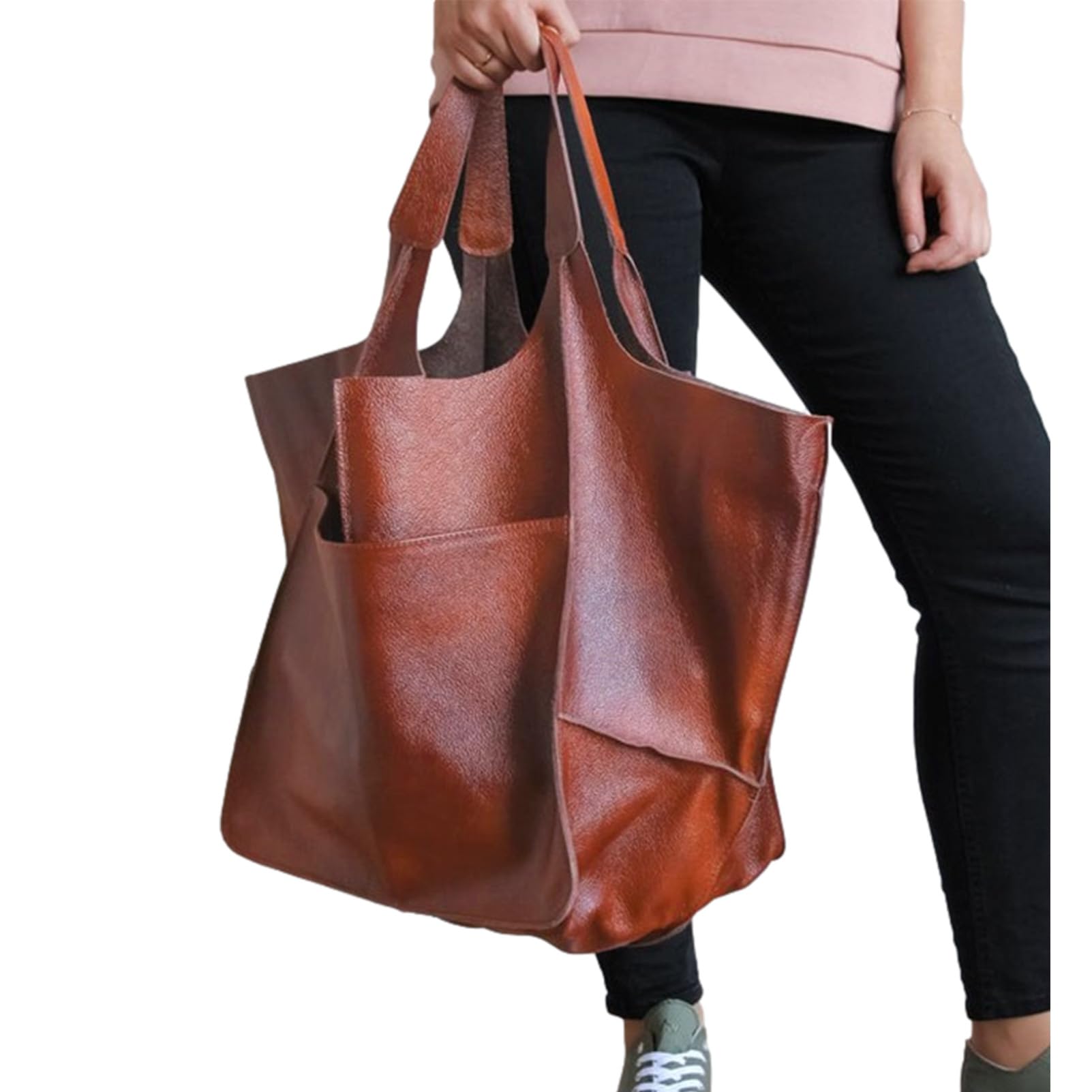 Borsa Tote Extra Grande Donna Borsa Bucket Hobo Oversize in PU