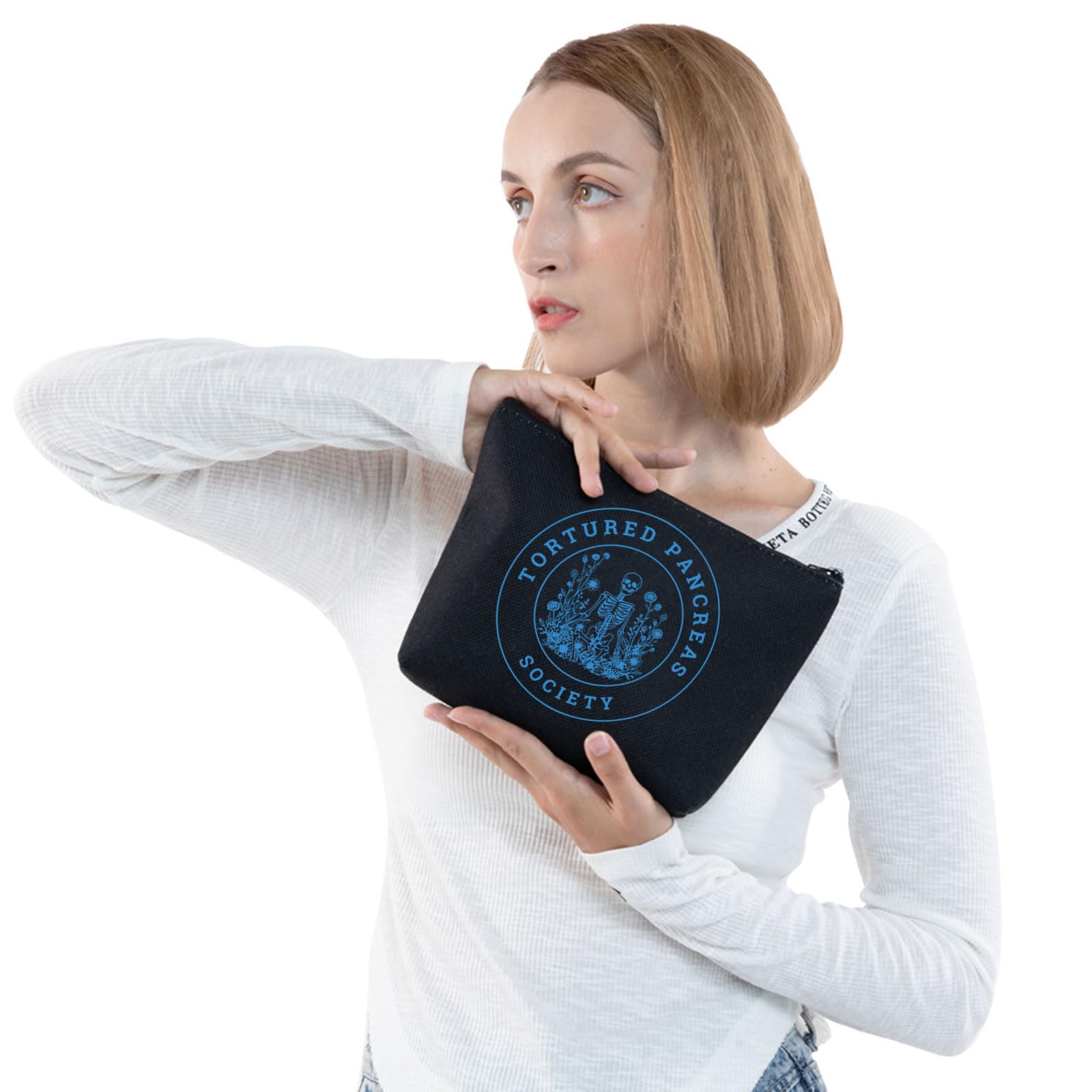 Type 1 Diabetes Awareness Makeup Bag Diabetic Survivor Gift Tortured Pancreas Society Gifts Diabetic Gift (Pancreas UK) - Image 4