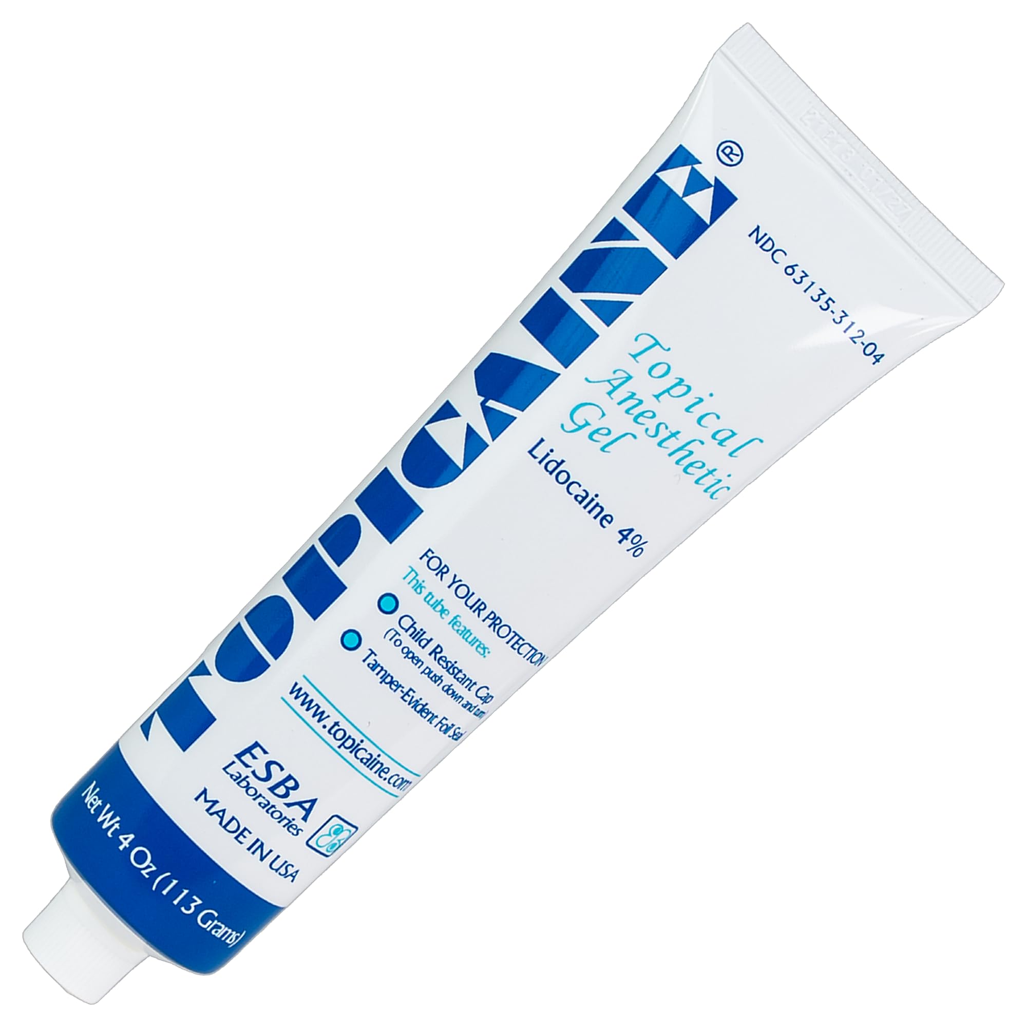 Topical Anesthetic | Numbing Cream with 4% Lidocaine | Maximum Strength Pain Relief Cream for Minor Skin Irritations, Burns, Scrapes and Insect Bites | Large 4 Oz Tube for Repeat Treatments