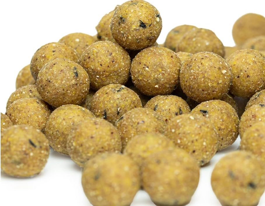 Futterboilies Kokos - 10 kg - 16 mm - Karpfenköder zum Angeln, Futterboilies zum Anfüttern von Karpfen, Carp Baits, Angelfutter mit Lockstoff