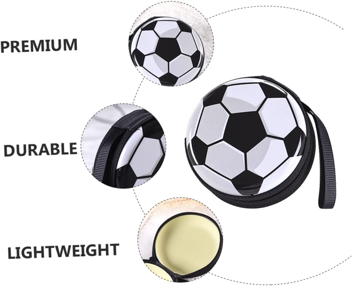 BESTOYARD 4pcs Creative Football Tinplate Coin Purses Random Change Bags for Snacks and Coins Lightweight and Storage for Boys and Girls and Parties